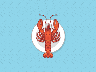 Lobster fish food illustration illustrator linework lobster miguelcm seafood