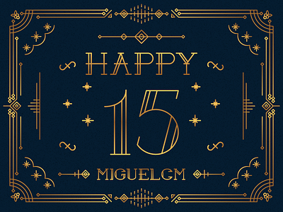 Happy New Year! happy illustration lettering lines linework miguelcm new year typography