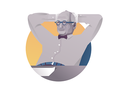 Wally Olins gradients illustration illustrator miguelcm tribute vector wallofwally wally olins