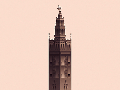 Giralda andalusia architecture illustration illustrator miguelcm seville tower