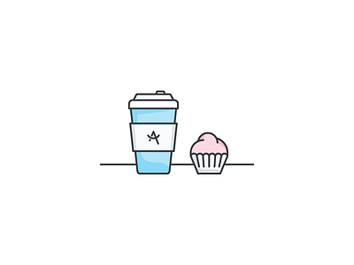 Make a break! aplazame break coffee illustration illustrator miguelcm muffin