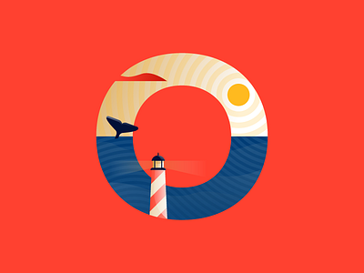 O | ocean 36daysoftype illustration illustrator letter lettering miguelcm o ocean type typography