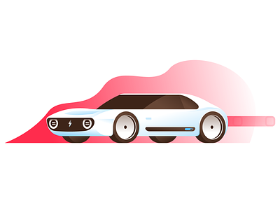 Electric Car car electric ev concept fast flat honda illustration illustrator miguelcm sports vehicle