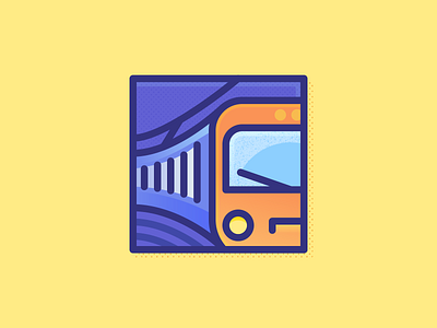 005 Subway city dailychallenge flat illustration miguelcm subway train