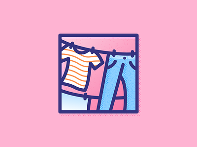 008 Laundry clothes dailychallenge illustration illustrator jeans laundry miguelcm tshirt graphics