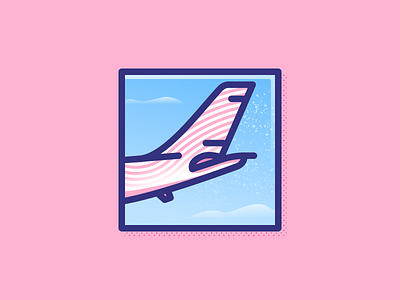 013 Tail airplane dailychallenge flat illustration illustrator livery miguelcm outline tail tile