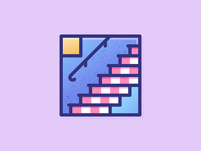 017 Stairs andalusia dailychallenge flat illustration illustrator interior linework miguelcm outline stairs tiles