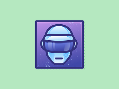 029 Daft daft punk daftpunk dailychallenge flat 3d helmet illustration illustrator miguelcm outline