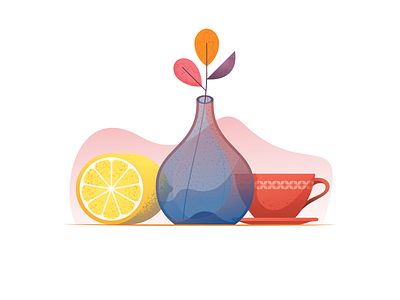 036 Lemon cup daily 100 challenge illustration illustrator lemon miguelcm still life vessel