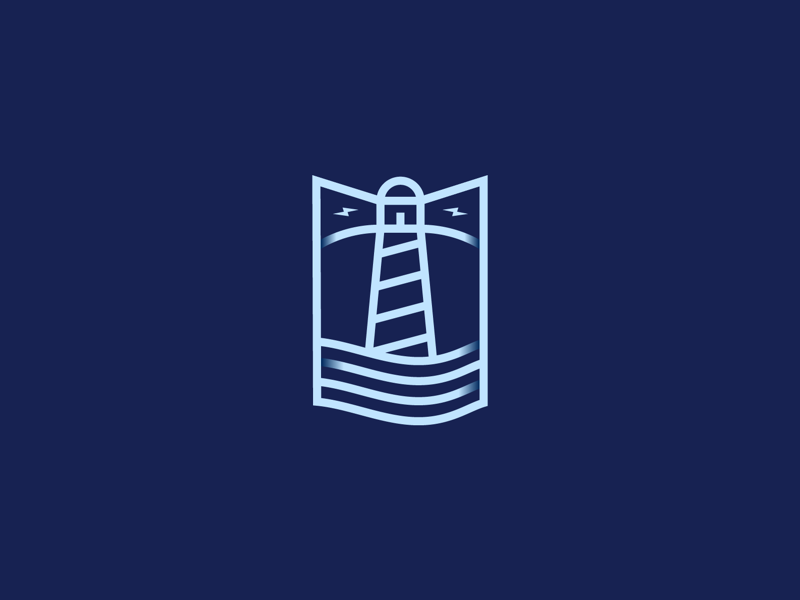 061 Lighthouse badge lines dailychallenge monogram lighthouse illustrator illustration miguelcm