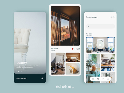 Interior Design app app design designer interface interior mobile mobile app mobile app design mobile design typogaphy ui ux