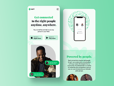 ear1 hompage - mobile africa app brand design flat minimalist mobile app mobile design mobile ui socialapp typography ui ui design uiux