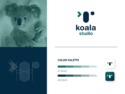 Koala Studio animal awesome logo brand brand identity branding creative logo graphic design graphic designer koala logo logo brand logo design logo designer logo ideas logo inspirations logos minimalist logo modern logo professional logo unique logo