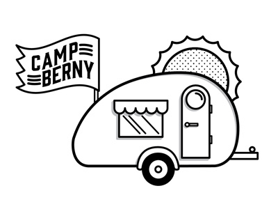 Camp Berny Tee #1 bw illustration tshirt