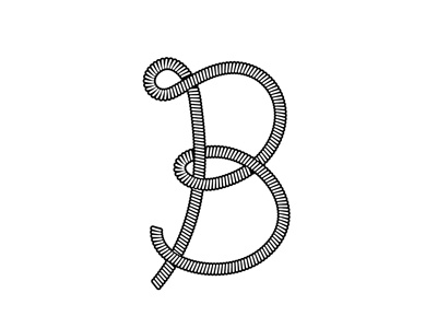 knot type b letter nautical type