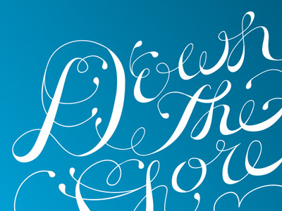 Down the Shore calligraphy script type typography