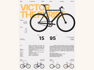 Poster with bike illustration