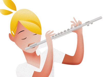 Flute player illustrations