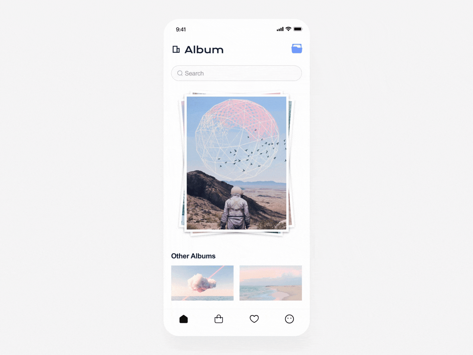 Album Animation animation app design illustration ui ux