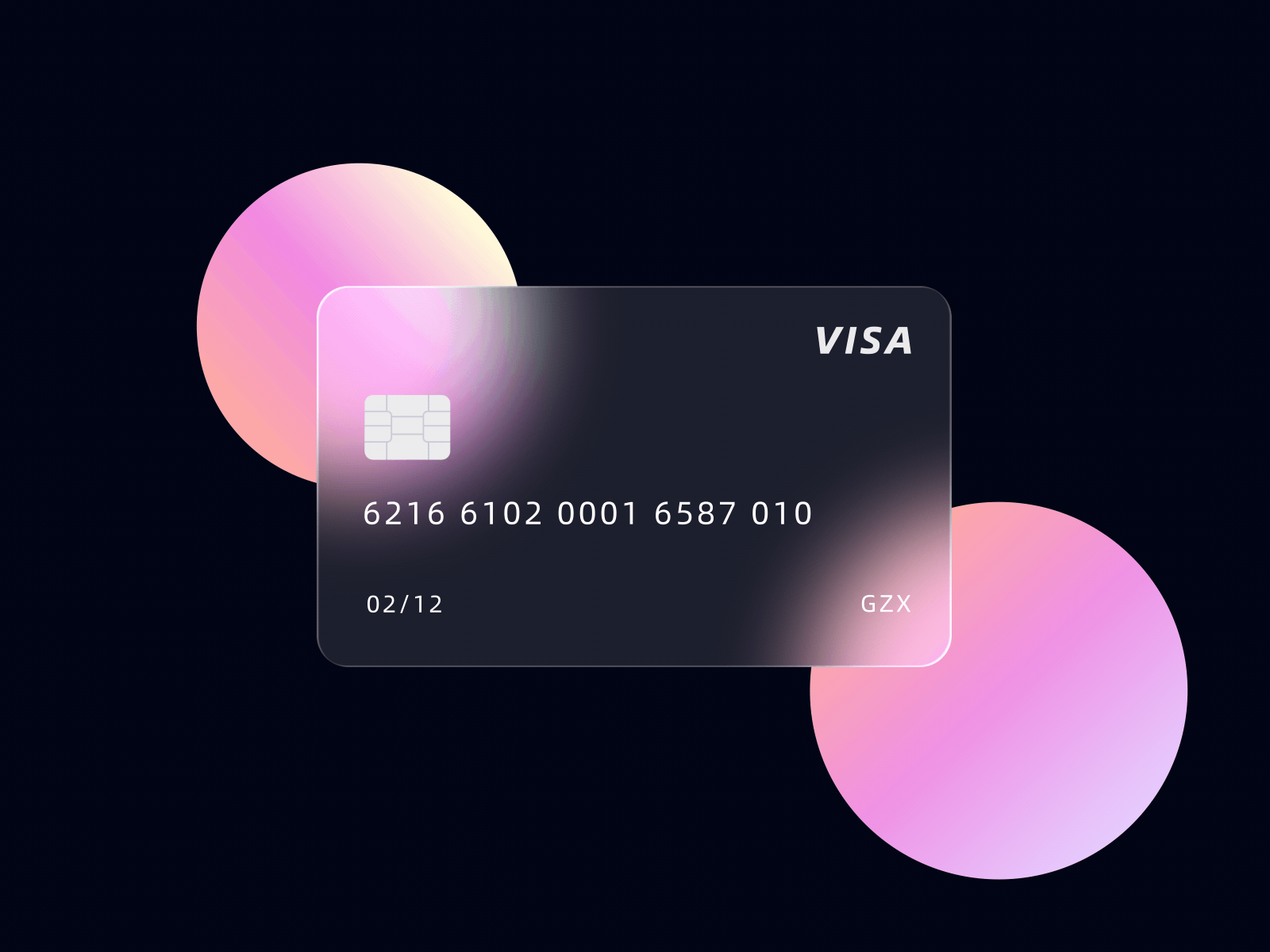 Frosted Glass Card animation app design illustration ui ux web