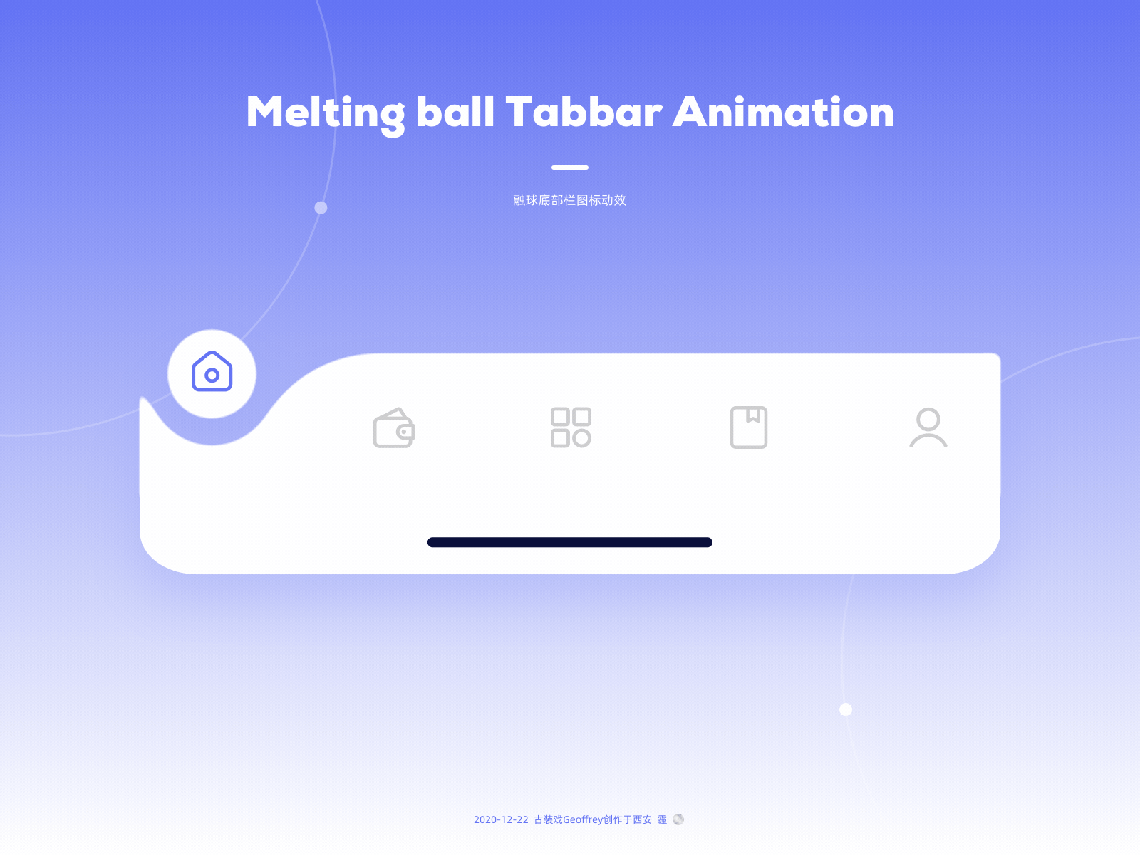 Melting ball Tabbar Animation