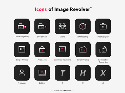 Icons design for ImageRevolver-1 app design icon illustration tabbar ui ux web