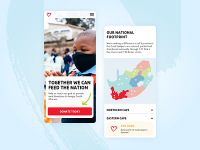 Charity Website Mobile UI | Feed The Nation