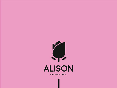 Alison Cosmetics 30 day logo challenge black branding design illustration logo logo inspiration pink
