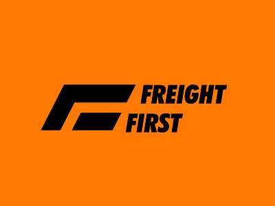 Freight First 30 day logo challenge branding design freight logo orange