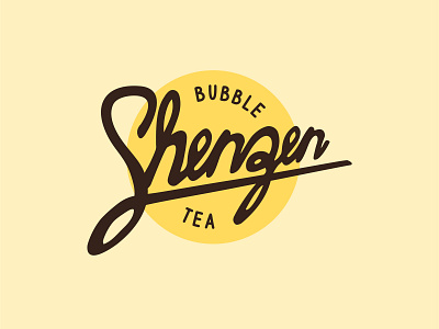 Shenzen Bubble Tea 30 day logo challenge branding bubble bubble tea design hand lettering lettering logo