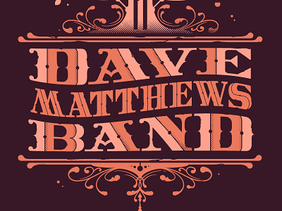 Dave Matthews Band band dave matthews band dmb flower lettering merch ornate shirt type typography womens