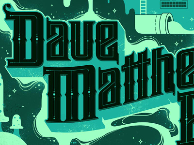 DMB Hershey variant type band dave matthews band dmb gigposter lettering merch ornate poster screenprint type typography