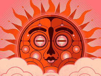 Sun God aztec deity god illustration mayan mythology sun symmetry