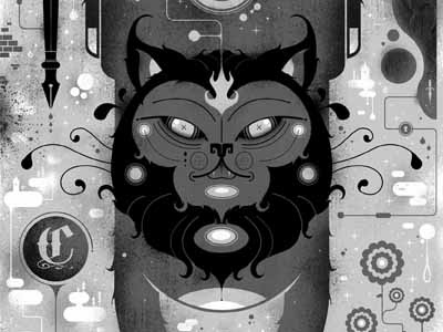 Halloween Preview: Cat Sith art print edgar allan poe folk lore halloween spirit cat