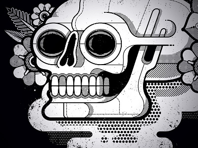 Skull WIP 1color black and white shirt shirt design skull tattoo tattoo studio