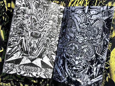 Fatal Force Zine book design diy fatal force heavy metal illustration lettering metal print punk zine
