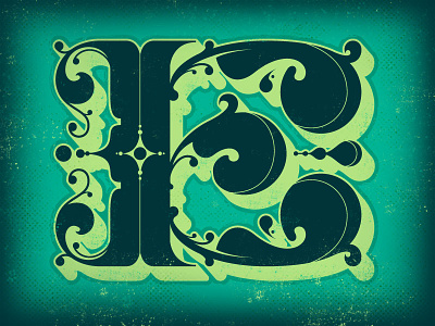 E is for Emerald City custom lettering custom type e emerald green letter e lettering type typography