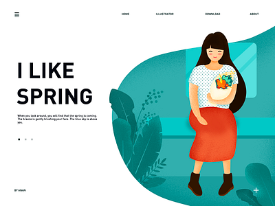 Spring art design illustration illustrator ui