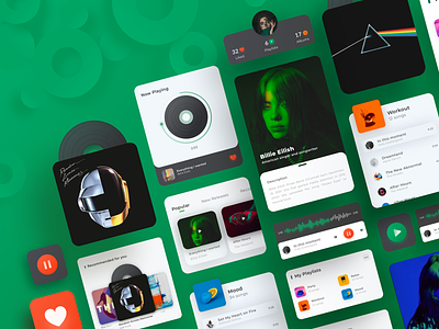 Music Player & Playlists app design ui ux