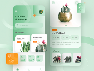 My Plant Monitor App app design mobile mobile app mobile app design mobile design monitor plant plant monitor ui ux