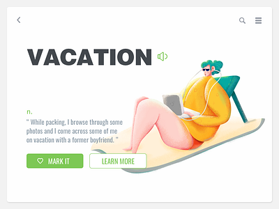 Vacation illustration painting ui ui design