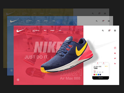 Nike Web UI UX Concept app design branding design landingpage nike shoes product design ui design uidesign uiux ux design uxdesign web design web ui webdesign