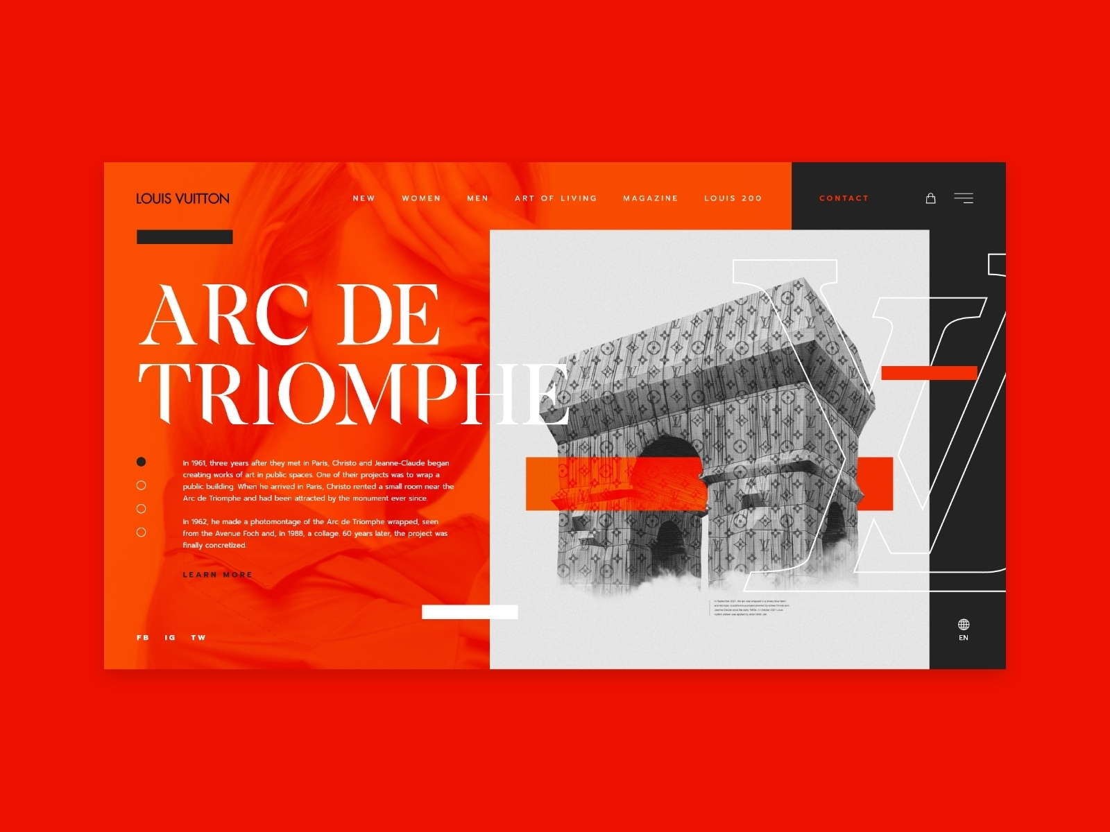 Louis Vuitton x Arc de Triomphe - Digital graphic & UI concept by