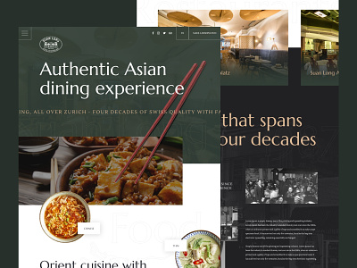 Suan Long - Asian Restaurant asian design elegant food graphic design interface luxury modern restaurant ui web