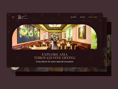 Lemon Grass - Asian Restaurant branding cosy design elegant food interface interior modern restaurant trendy ui