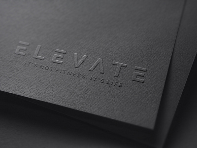 Elevate / Fitness Centar black branding business card corporate design elegant graphic design identity logo minimal mockup trendy