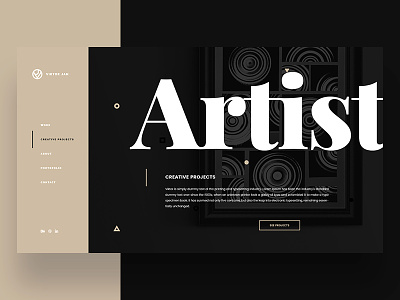Personal website - Artist section artist creativity interface modern personal portfolio projects ui webdesign website work