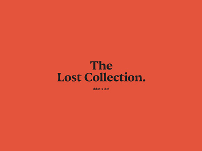 The Lost Collection art direction logo serif simple store website