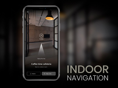 Indoor Navigation android app art branding clean design flat illustration illustrator ios minimal mobile typography ui ux web