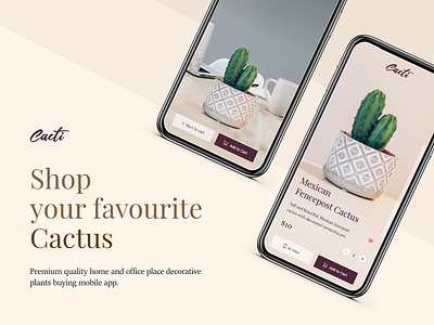 Cacti- E-commerce app for decorative items